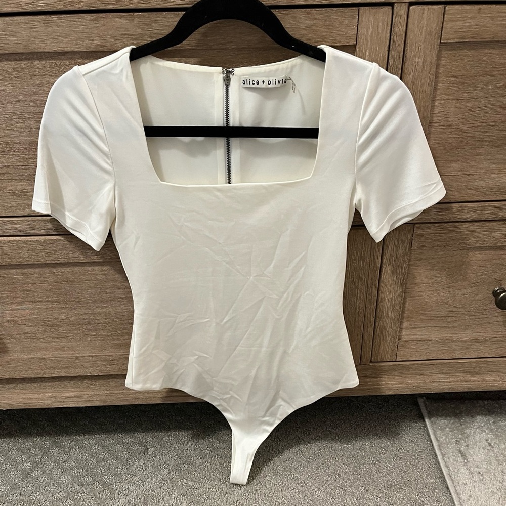Alice + Olivia White Bodysuit